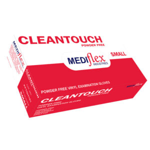 Cleantouch Powder Free Clear Vinyl Examination Gloves Small