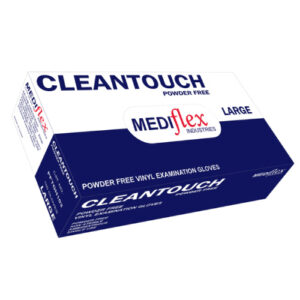 Cleantouch Powder Free Clear Vinyl Examination Large Gloves
