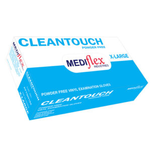 Cleantouch Powder Free Clear Vinyl Examination Gloves Extra Large