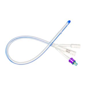 3-Way Foley Catheter Standard Tip 43cm With 50mL Balloon 22FR Purple Sterile