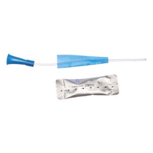 Hydrophilic Nelaton Female Catheter With Water Sachet 18cm Black 10FR Sterile