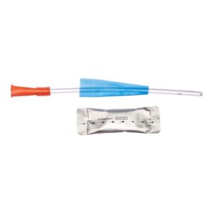 Hydrophilic Nelaton Female Catheter With Water Sachet 18cm Orange 16FR Sterile