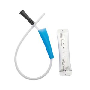 Hydrophilic Nelaton Male Catheter With Water Sachet 40cm Black 10FR Sterile