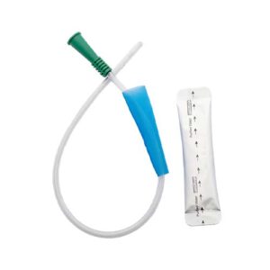 Hydrophilic Nelaton Male Catheter With Water Sachet 40cm Green 14FR Sterile