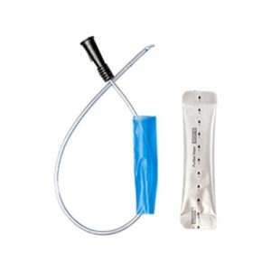 Hydrophilic Coated Nelaton Catheter with Water Sachet Coude Tip 40cm Male 10FR Black Sterile