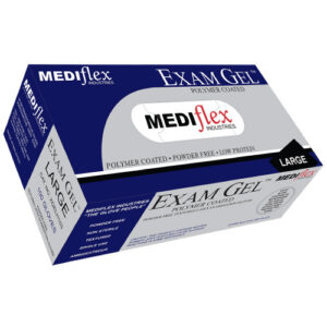 Mediflex Exam Gel Powder Free Latex Large Gloves