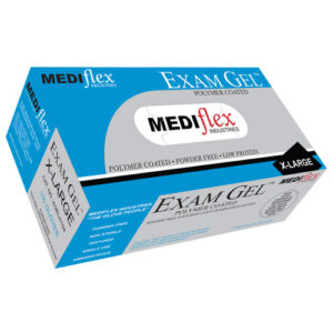 Mediflex Exam Gel Powder Free Latex Xtra Large Gloves