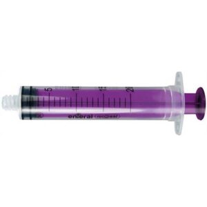 ENFIT HOME Use Enteral Syringe, 20ml Silicone O-ring – Low Dead Space