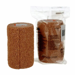 3M Coban Self-Adherent Wrap Tan 100mm x 2m 4.5m Fully Stretched