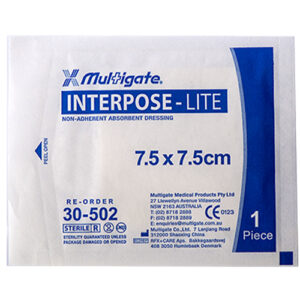 Interpose Lite Non-Adherent Dressing 7.5cm x 7.5cm