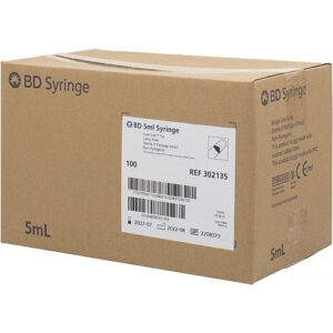 BD Syringe Luer Lock Tip 5ml Box/100