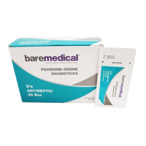 Baremedical Povidone Iodine Swabsticks 3's Antiseptic