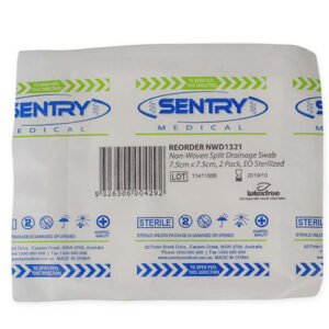 Non-Woven Split Drainage Swab 7.5cm x 7.5cm 2pc