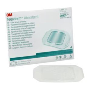 3M Tegaderm Absorbent Clear Acrylic Dressing Large Square 20.0cm x 20.3cm