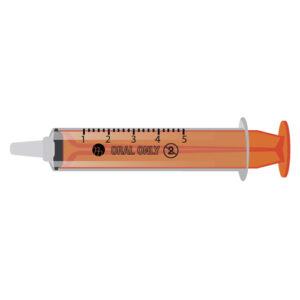 Midmed Oral Syringe With No Cap Latex Free Rubber Piston Sterile 5ml
