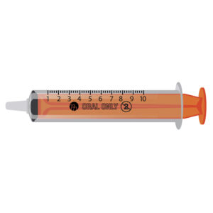 Midmed Oral Syringe With No Cap Latex Free Rubber Piston Sterile 10ml