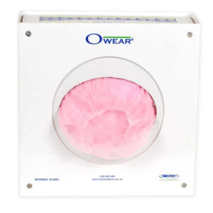 OWEAR Acrylic Round Cap Dispenser White