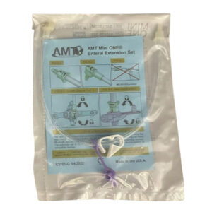 AMT 24" Right Angle Single ENFit Extension Set With Cap