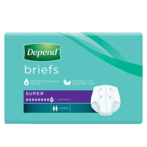 Depend Brief Super Medium Hip 80-120cm Unisex 3050ml Purple