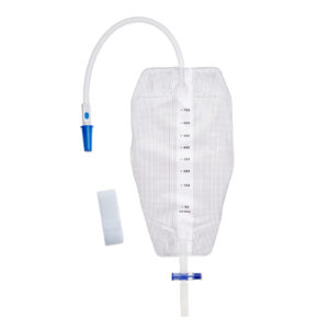 UNOQUIP HHC Sterile Urine Leg Bag With T-Tap Outlet Soft Backing Needle-Free Sample Port 750ml 9cm Tube