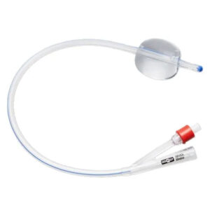 UNOQUIP 100% Silicone Foley Catheter With Nelaton Tip 2-Way 30ml Balloon CH18