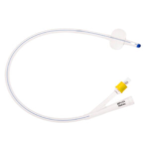 UNOQUIP 100% Silicone Foley Catheter With Nelaton Tip 2-Way 10ml Balloon CH20
