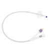 UNOQUIP 100% Silicone Foley Catheter With Nelaton Tip 2-Way 10ml Balloon CH22