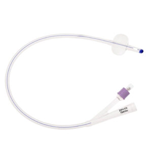 UNOQUIP 100% Silicone Foley Catheter With Nelaton Tip 2-Way 10ml Balloon CH22