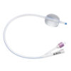 UNOQUIP 100% Silicone Foley Catheter With Nelaton Tip 2-Way 30ml Balloon CH22