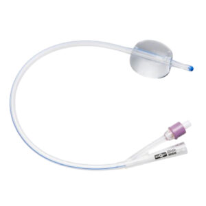 UNOQUIP 100% Silicone Foley Catheter With Nelaton Tip 2-Way 30ml Balloon CH22