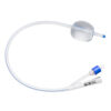 UNOQUIP 100% Silicone Foley Catheter With Nelaton Tip 2-Way 10ml Balloon CH24