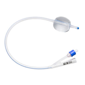 UNOQUIP 100% Silicone Foley Catheter With Nelaton Tip 2-Way 30ml Balloon CH24
