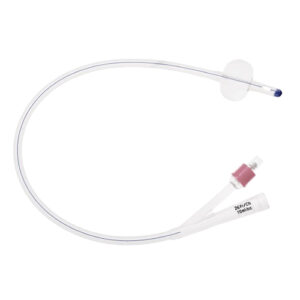 UNOQUIP 100% Silicone Foley Catheter With Nelaton Tip 2-Way 10ml Balloon CH26