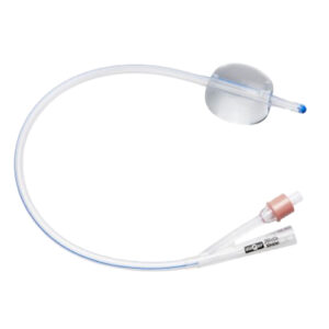 UNOQUIP 100% Silicone Foley Catheter With Nelaton Tip 2-Way 30ml Balloon CH26