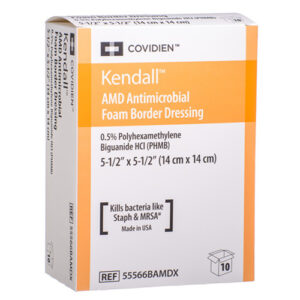 Kendall AMD Foam Border Dressings 14 x 14 cm