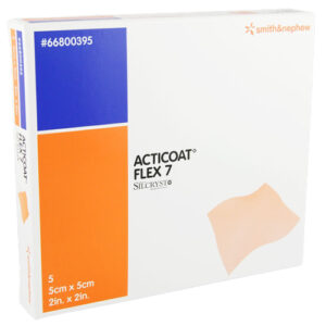 Smith+Nephew Acticoat Flex7 Antimicrobial Barrier Dressing 5 x 5 cm