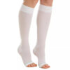 Ted Anti-Embolism Knee Length Stocking White Medium Long Open Toe