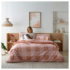 Staydry Blush Check Waterproof Quilt Cover Set For King Single Bed