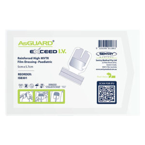AsGUARD Exceed I.V Reinforced High MVTR Film Dressing Paediatric 5 x 5.7cm
