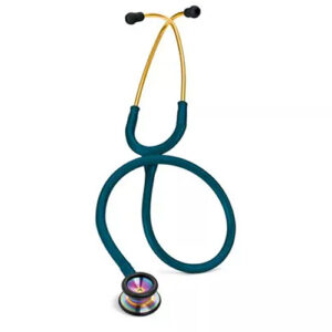 Littmann Classic II Pediatric Stethoscope Rainbow-Finish Chestpiece Sunshine Yellow Eartubes Caribbean Blue Tube
